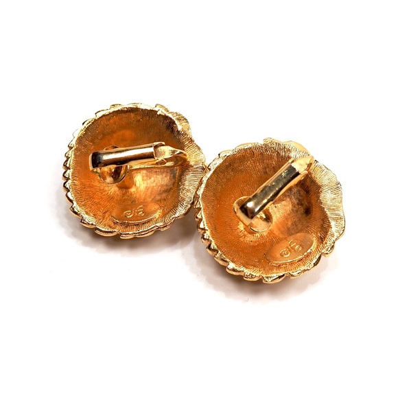 Vintage DVF Diane Von Furstenberg Gold Lion Clip Earrings - Picture 5 of 5